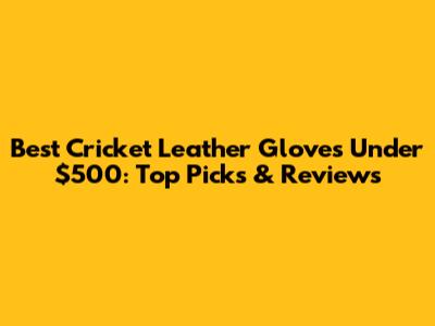 Best Cricket Leather Gloves Under $500: Top Picks & Reviews
