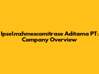 Ipselmzhmescomitrase Aditama PT: Company Overview