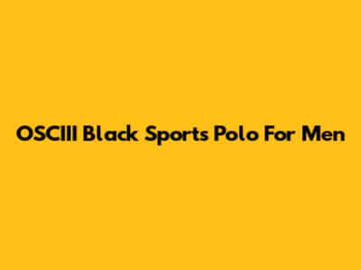 OSCIII Black Sports Polo For Men