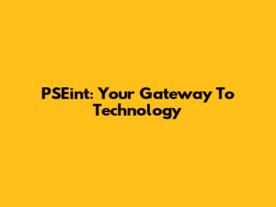 PSEint: Your Gateway To Technology