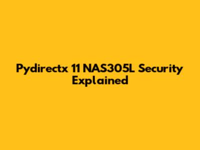 Pydirectx 11 NAS305L Security Explained